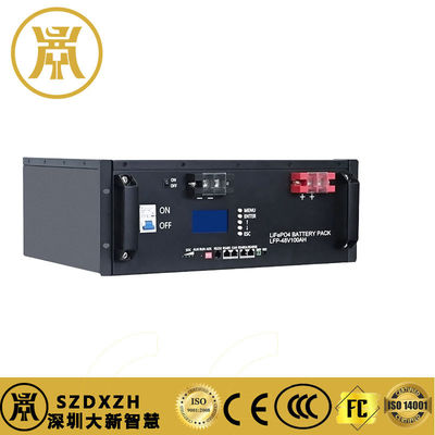 zwart 48v Rack Mount Battery 100Ah Lifepo4 Battery Pack Ingebed