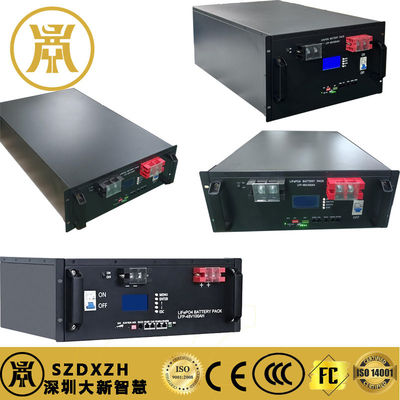 Zwarte Lithiumbatterij 19 inch Rack Lithium ijzeren Batterij 150AH